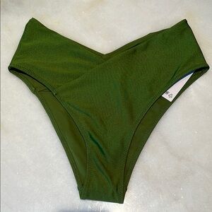 H&M High Rise Cheeky Bikini Bottom size Small